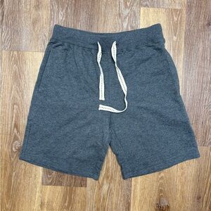 Men's Gray Knit Drawstring Shorts